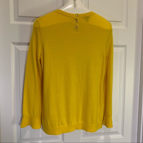 Talbots Yellow Crewneck Sweater w/ Lambs Wool LP - Picture 4 of 7